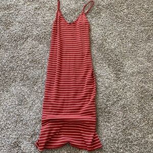 M Forever 21 Burnt Orange White Strip Dress